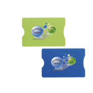 Porte-cartes bleue RFID